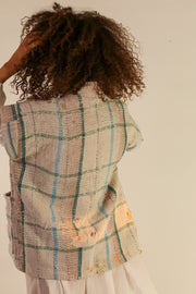 VINTAGE COTTON VEST WUISA - sustainably made MOMO NEW YORK sustainable clothing, slow fashion