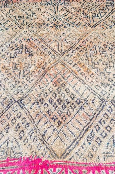 vintage moroccan rug from Beni mguild, berber handmade area rug - sustainably made MOMO NEW YORK sustainable clothing, rug slow fashion
