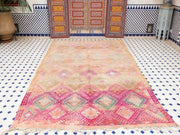 Vintage moroccan rug from Beni mguild, berber handmade area rug - sustainably made MOMO NEW YORK sustainable clothing, rug slow fashion