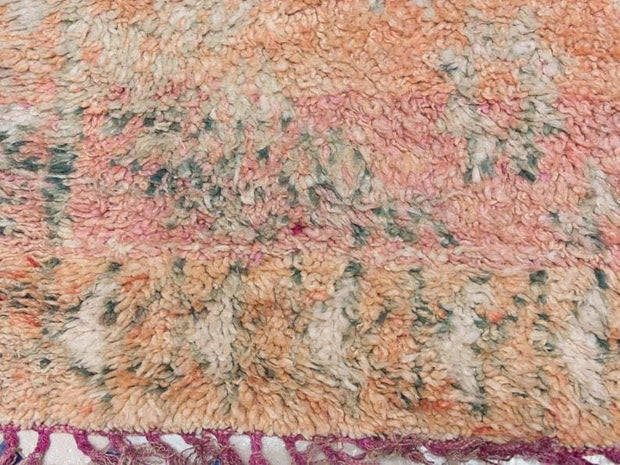 Vintage moroccan rug from Beni mguild, berber handmade area rug - sustainably made MOMO NEW YORK sustainable clothing, rug slow fashion