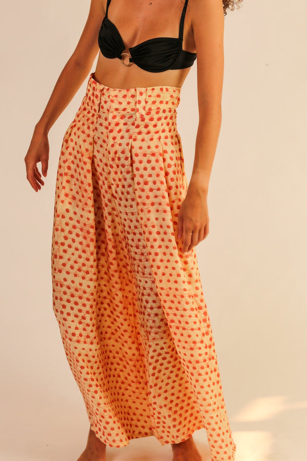 WIDE LEG SILK PANTS PENNY - sustainably made MOMO NEW YORK sustainable clothing, pants slow fashion